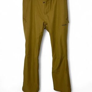 Volcom Waterproof Shell Snowboard Pants Men's Small  Burnt‎ Khaki Brown Tan